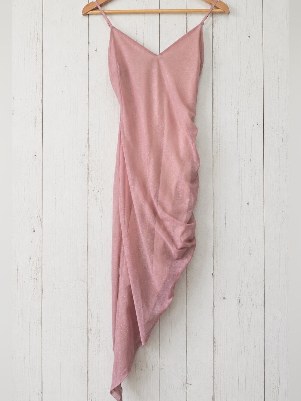 Windsor Asymmetric Ruched Dress in Dusty Pink Size M Hoco Dress
